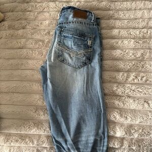 BKE Men's Light Blue Relaxed Denim Jeans